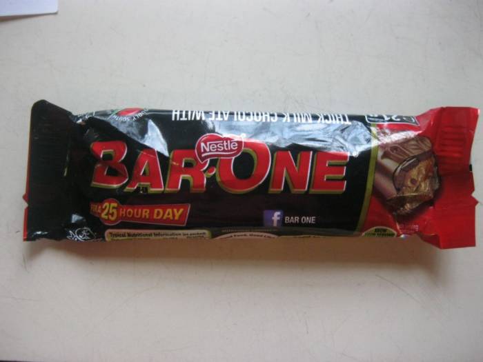 Bar one store chocolate