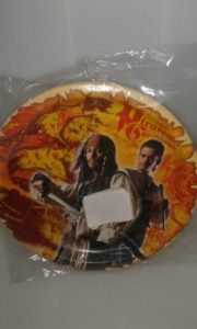 Pirates of the carribean plates small 8 per pack