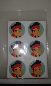 Jake and the neverland pirates stickers 4cm round