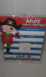 Pirate invitation sheets 30 piece