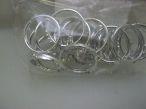 Silver plastic rings 24 per pack