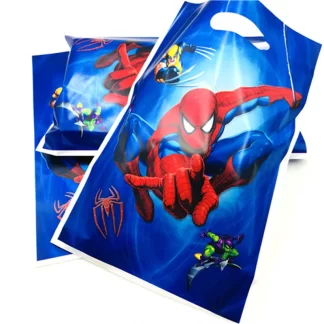 10pcs bag Spiderman Gift Bag Cartoon Theme Party Favors Kids Girls Happy Birthday Decoration Theme Party