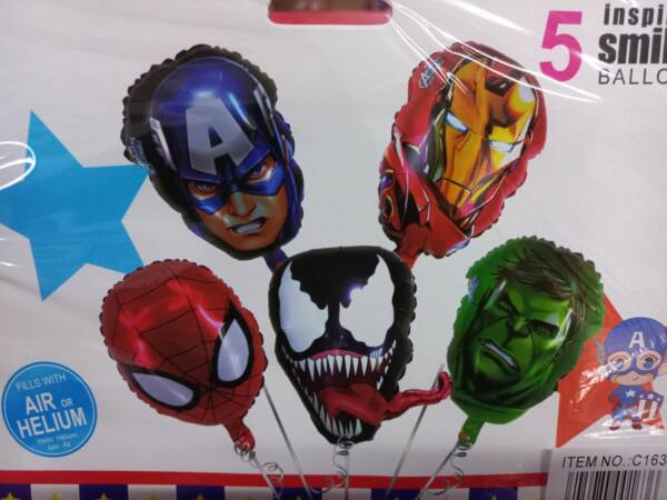 Avengers head shape foil balloon set – Fun Creations