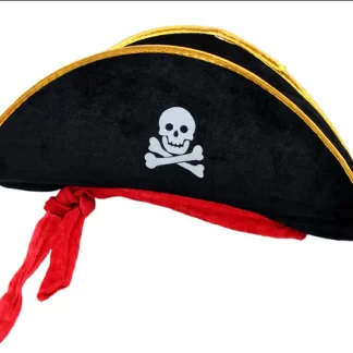 Adult Pirate Hat Skull Pirate Costume Fancy Dress Hlooween Party Accessories Skull Cap Caribbean Corsair Hat