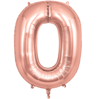 rose gold number 0 balloon foil number balloon 1pc 34 oaktree 43704 p