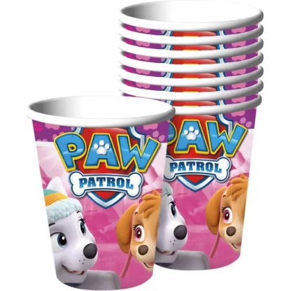 paw patrol girl paper cups pack of 8