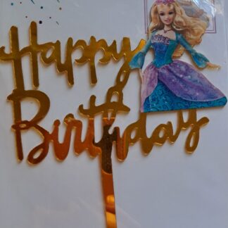 Princess acrylic cake topper