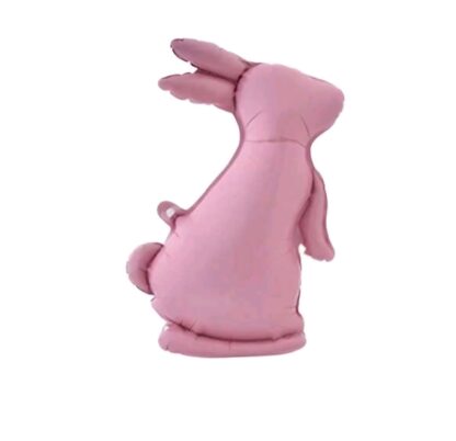 Pink bunny silhouette foil balloon