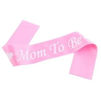 mom to be sash pink