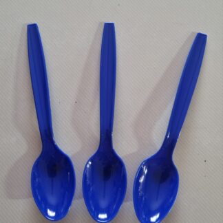 Blue plastic spoons 12's