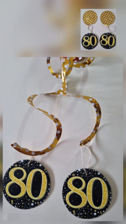 80th Birthday hanging décor strings 2's