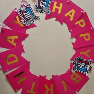 Monster high happy birthday banner