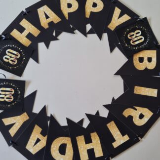 80th Happy birthday cardboard banner