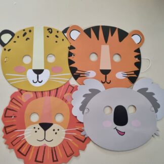 Jungle animal party masks 8's