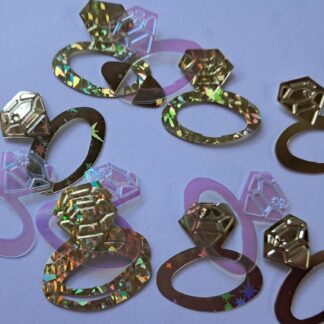 Ring confetti gold and pearl mix