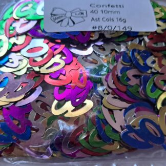 40th Confetti assorted colours