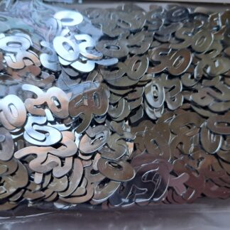 50th Silver table confetti