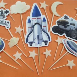 Space cake topper set B
