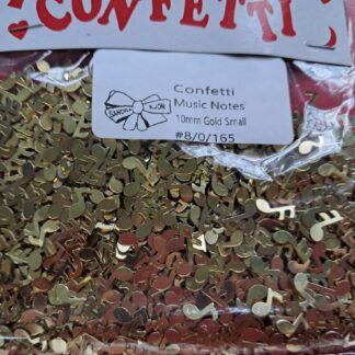 Small gold music note confetti