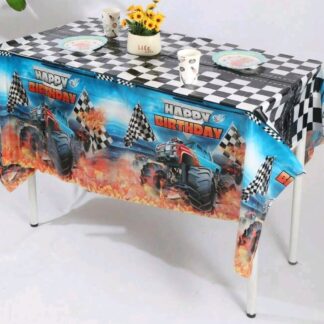 Monster truck plastic table cover