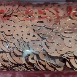 80th birthday confetti silver