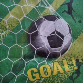 Green soccer serviettes 20's