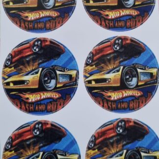 Hot wheels stickers 4cm round 24's