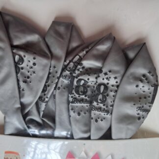 18th Birthday balloons 6's silver