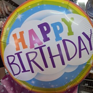 Rainbow print foil balloon round