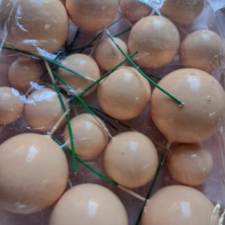 Soft peachy buttercup yellow faux cake balls 20's
