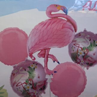 Flamingo foil balloon set 5 piece