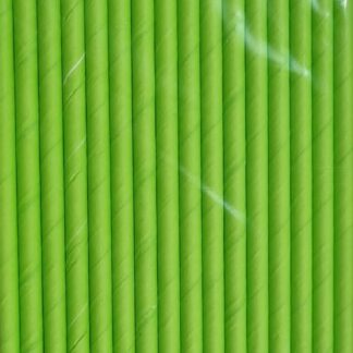 Lime green paper straws 16's