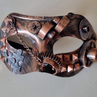 Steampunk plastic mask copper