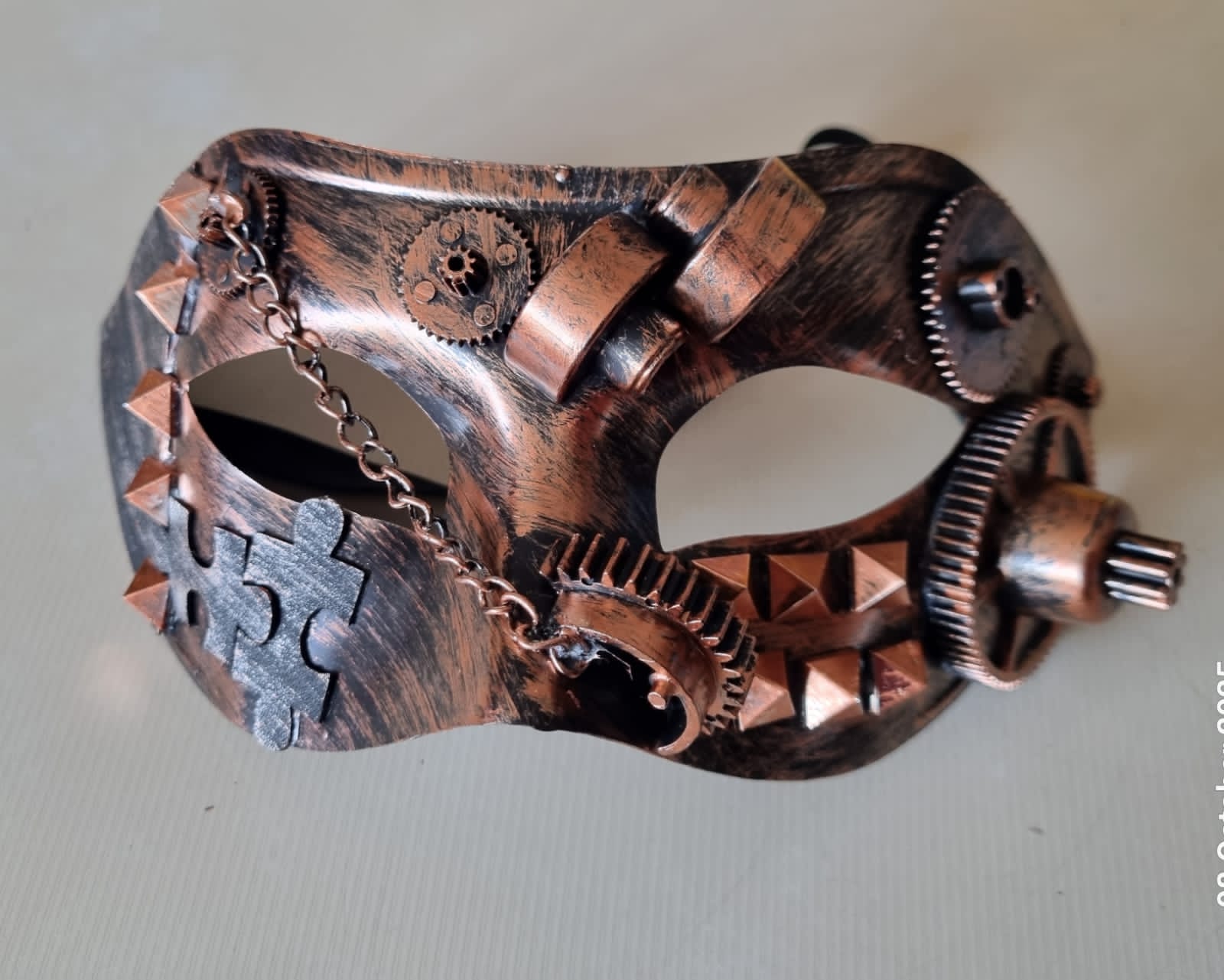 Steampunk plastic mask copper Steampunk plastic mask copper