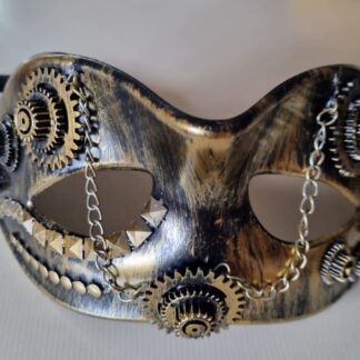 Steampunk plastic mask gold
