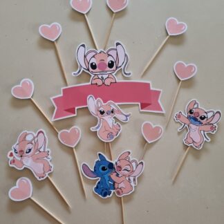 Angel from Stitch cardboard cake topper set