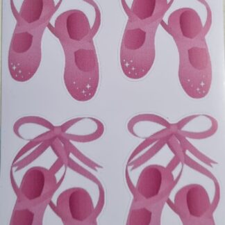 Ballet shoe theme stickers 12's
