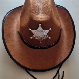 Brown cowboy hat single