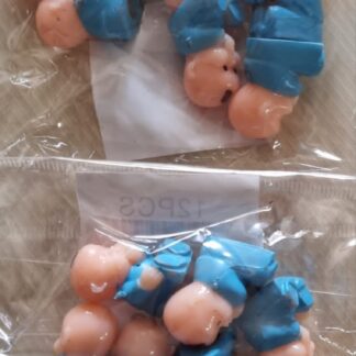 Plastic babies blue small 12's