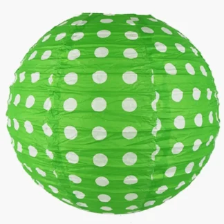 green polka lantern