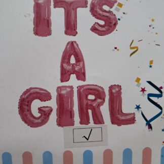 It's a girl foil balloon letter set