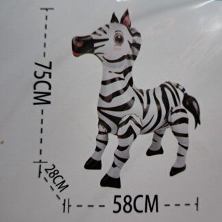 Zebra shaped foil balloon 4 d