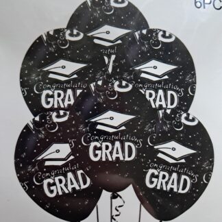 Graduation theme latex balloons 6's