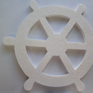Polystyrene ship wheel white