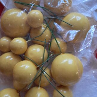 Yellow faux balls 20's