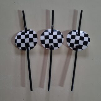 Racing theme straws 8's