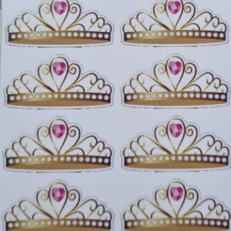 Crown shaped stickers 24's