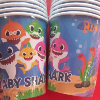 Baby shark cups blue 10's