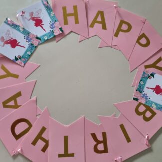 Fairy theme happy birthday banner