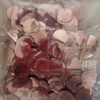 Rose gold metallic confetti